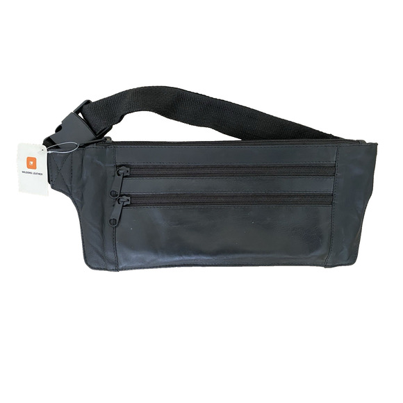Vtg Wilsons Leather Black Leather Fanny Pack 90’s Streetwear Dadcore - Picture 3 of 10
